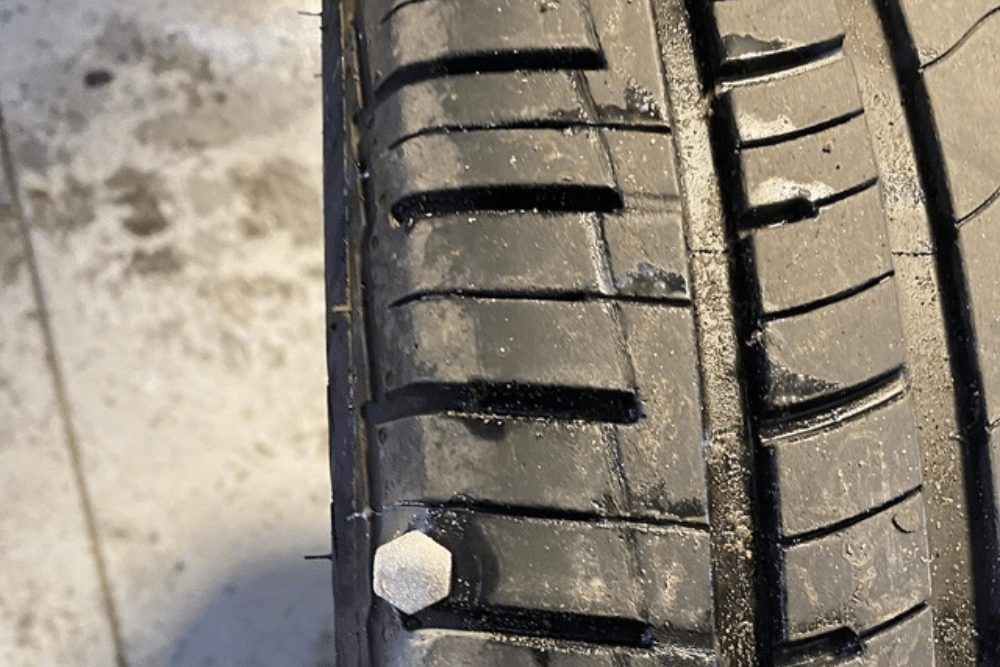 Tire Blowout Prevention Service in Orlando FL At Griffis Automotive Repair. Close-up of a vehicle tire during a summer tire safety